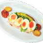 4. Soft Boiled Egg, Baby Tomato and Ham